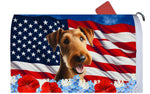 Irish Terrier - Best of Breed Patriotic Mailbox Cover Hi-Grade Vinyl 6" x 19"