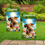 Irish Terrier - Best of Breed  Summer Butterflies Outdoor House and Garden Flag