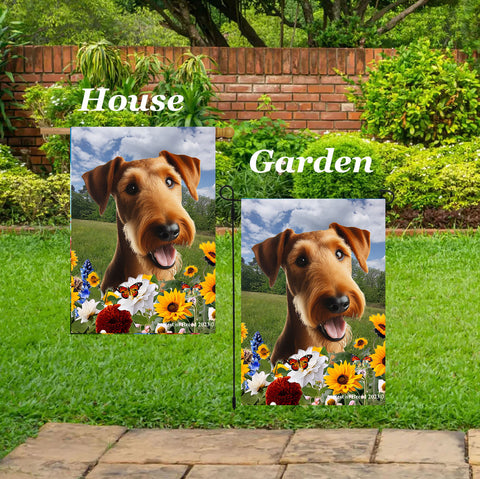 Irish Terrier - Best of Breed  Summer Fields Outdoor House and Garden Flag