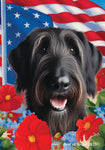 Irish Wolfhound Black - Best of Breed  Patriotic I All-American Outdoor House and Garden Flag