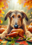 Irish Wolfhound Fawn -  Best of Breed DCR Thanksgiving Outdoor House and Garden Flag