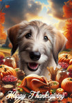 Irish Wolfhound Fawn -  Best of Breed  Thanksgiving Outdoor House and Garden Flag