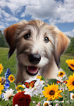 Irish Wolfhound Fawn -  Best of Breed  Summer Fields Outdoor House and Garden Flag