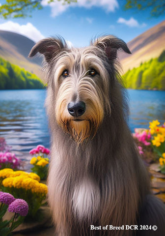 Irish Wolfhound Grey -  Best of Breed DCR Spring House and Garden Flag