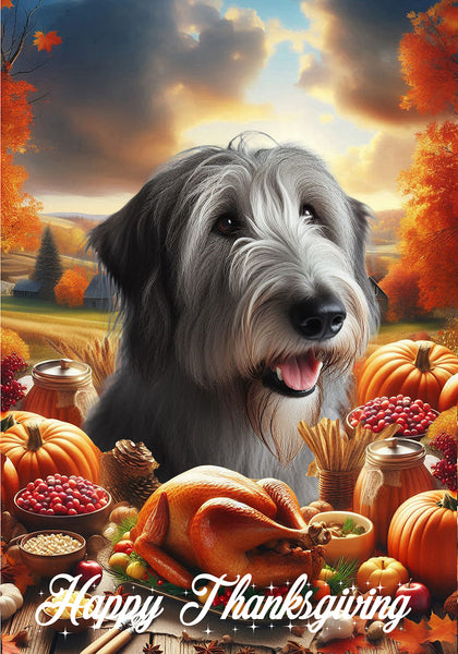 Irish Wolfhound Grey - Best of Breed  Thanksgiving Outdoor House and Garden Flag