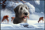 Irish Wolfhound Grey - Best of Breed Winter Wonderland Floor Mat Tufted Loop 18" x 27"