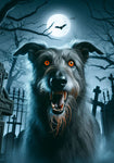 Irish Wolfhound Grey -  Best of Breed DCR Halloween Outdoor House and Garden Flag