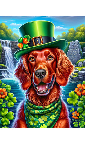 Irish Setter -  Best of Breed DCR Saint Patricks Day Day Outdoor House and Garden Flag