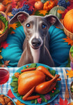 Italian Greyhound Blue -  Best of Breed DCR Thanksgiving Outdoor House and Garden Flag