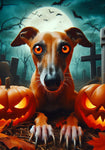 Italian Greyhound Fawn -  Best of Breed DCR Halloween Outdoor House and Garden Flag