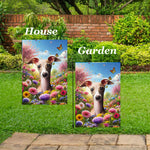 Italian Greyhound Fawn/White - Best of Breed  Spring Butterflies Outdoor House and Garden Flag
