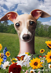 Italian Greyhound Fawn/White - Best of Breed  Summer Fields Outdoor House and Garden Flag