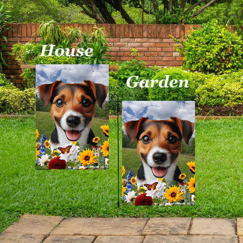 Jack Russell Brown/Black -  Best of Breed  Summer Fields Outdoor House and Garden Flag