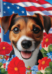 Jack Russell Brown/Black -  Best of Breed  Patriotic I All-American Outdoor House and Garden Flag