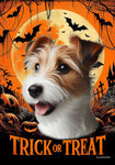 Jack Russell Wirehaired -  Best of Breed  Halloween Outdoor House and Garden Flag