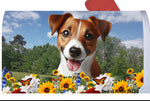 Jack Russell - Best of Breed Summer Flowers Mailbox Cover Hi-Grade Vinyl 6" x 19"