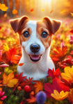 Jack Russell - Best of Breed DCR Falling Leaves Outdoor Flag