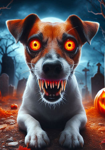 Jack Russell - Best of Breed DCR Halloween Outdoor House and Garden Flag