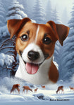 Jack Russell - Best of Breed  Winter Wonderland Outdoor House and Garden Flag