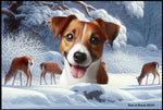 Jack Russell - Best of Breed Winter Wonderland Floor Mat Tufted Loop 18" x 27"