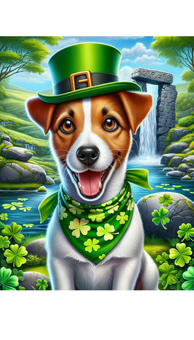 Jack Russell - Best of Breed DCR Saint Patricks Day Day Outdoor House and Garden Flag