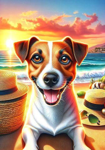 Jack Russell - Best of Breed DCR Summer Sunset Outdoor House and Garden Flag