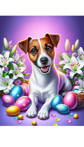 Jack Russell - Best of Breed DCR Easter Holiday    Outdoor House and Garden Flag