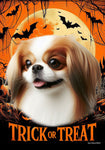 Japanese Chin Red/White - Best of Breed  Halloween Outdoor House and Garden Flag