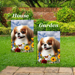 Japanese Chin Red/White - Best of Breed  Summer Fields Outdoor House and Garden Flag