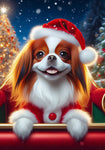 Japanese Chin Red and White -  Best of Breed DCR Christmas Outdoor House and Garden Flag