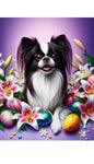 Japanese Chin Black and White -  Best of Breed DCR Easter Holiday    Outdoor House and Garden Flag