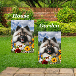 Keeshond - Best of Breed  Summer Fields Outdoor House and Garden Flag