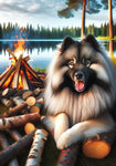 Keeshond -  Best of Breed DCR Summer Camping   Outdoor House and Garden Flag
