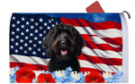 Labradoodle Black - Best of Breed Patriotic Mailbox Cover Hi-Grade Vinyl 6" x 19"