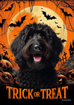 Labradoodle Black - Best of Breed  Halloween Outdoor House and Garden Flag