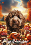 Labradoodle Chocolate - Best of Breed  Thanksgiving Outdoor House and Garden Flag