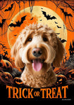 Labradoodle Red - Best of Breed  Halloween Outdoor House and Garden Flag