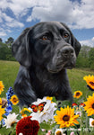 Black Labrador - Best of Breed  Summer Fields Outdoor House and Garden Flag