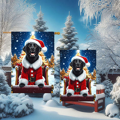 Black Labrador - Best of Breed DCR Christmas Outdoor House and Garden Flag