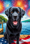 Black Labrador - Best of Breed DCR July 4 Outdoor Flag