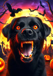 Black Labrador - Best of Breed DCR Halloween Outdoor House and Garden Flag