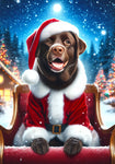 Chocolate Labrador - Best of Breed DCR Christmas Outdoor House and Garden Flag