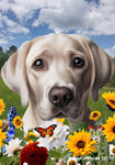 Silver Labrador -  Best of Breed  Summer Fields Outdoor House and Garden Flag