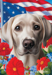 Silver Labrador -  Best of Breed  Patriotic I All-American Outdoor House and Garden Flag