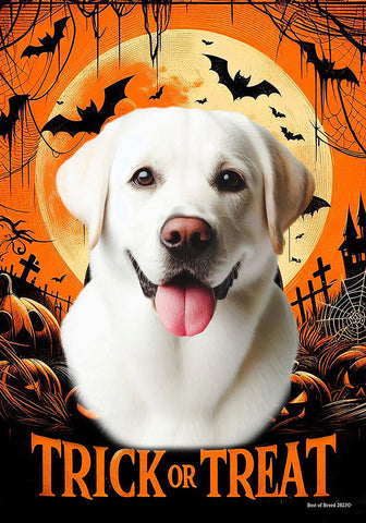 White Labrador -  Best of Breed  Halloween Outdoor House and Garden Flag