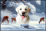 White Labrador -  Best of Breed Winter Wonderland Floor Mat Tufted Loop 18" x 27"