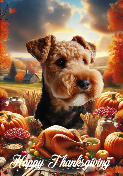 Lakeland Terrier - Best of Breed  Thanksgiving Outdoor House and Garden Flag