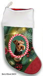 Lakeland Terrier - Best of Breed  Christmas Stocking 13.5"  Red Gaming Cloth with Red Lining ,Plush White Cuff