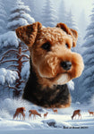 Lakeland Terrier - Best of Breed  Winter Wonderland Outdoor House and Garden Flag