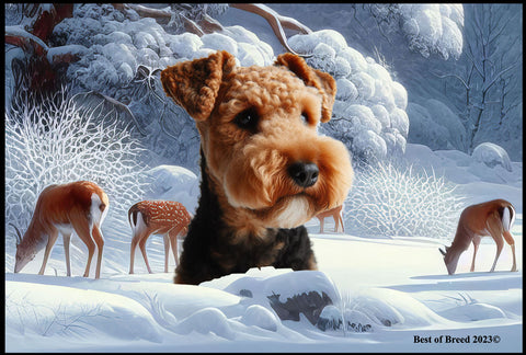 Lakeland Terrier - Best of Breed Winter Wonderland Floor Mat Tufted Loop 18" x 27"